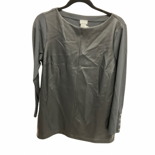 Top Long Sleeve By Chicos In Black, Size: M