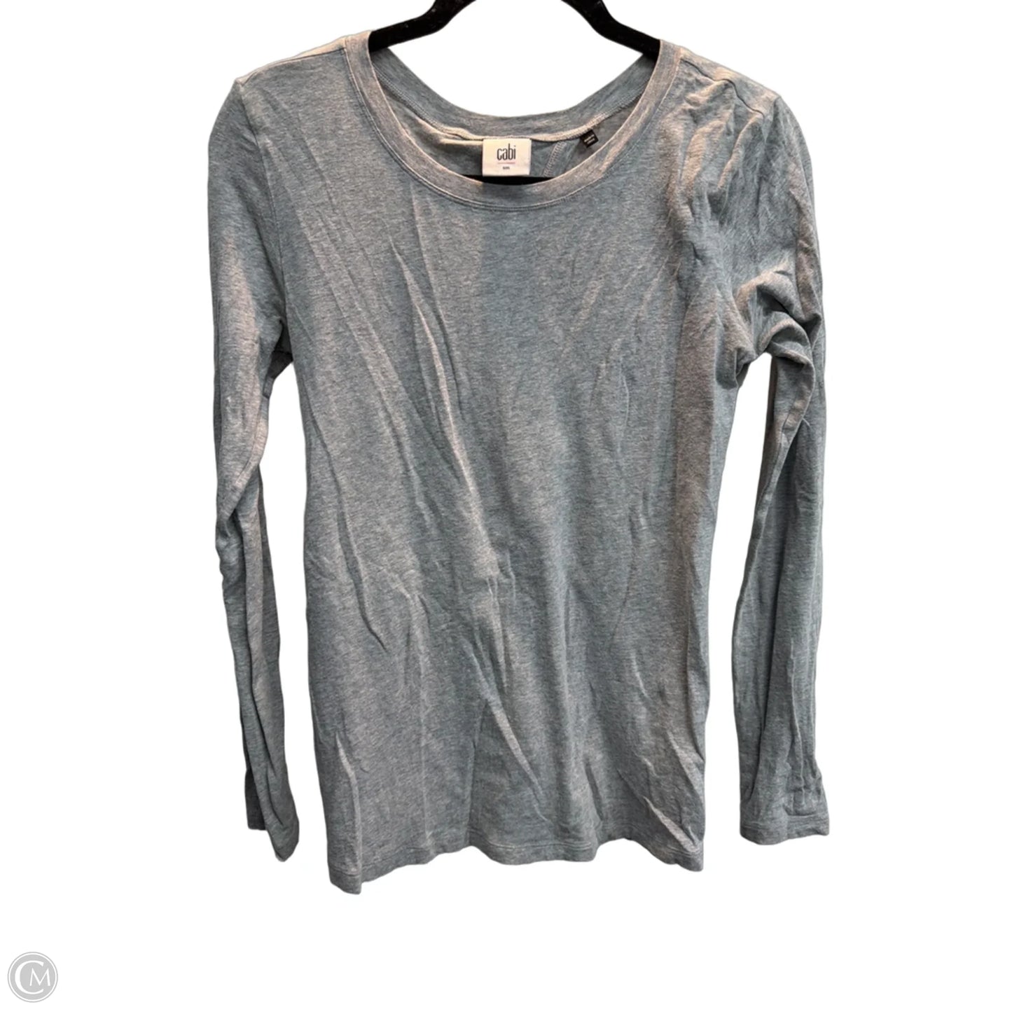 Top Long Sleeve Basic By Cabi In Grey, Size: S