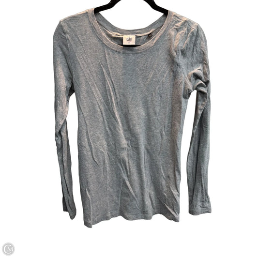 Top Long Sleeve Basic By Cabi In Grey, Size: S