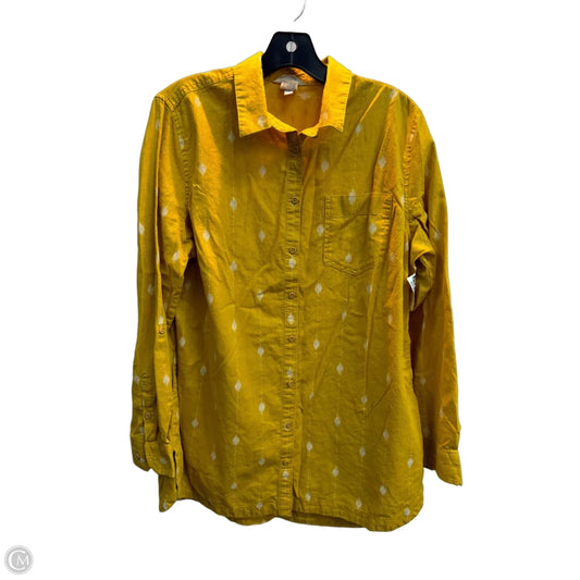 Top Long Sleeve By Duluth Trading In Yellow, Size: L