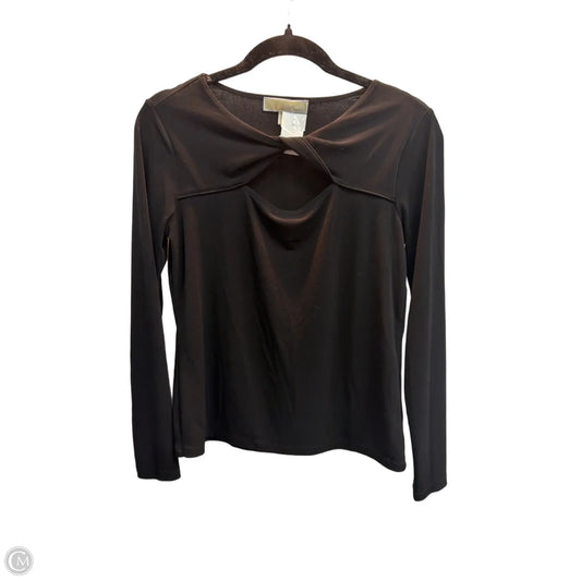 Top Long Sleeve By Michael By Michael Kors In Black, Size: S