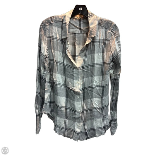 Top Long Sleeve By Cloth & Stone In Plaid Pattern, Size: M