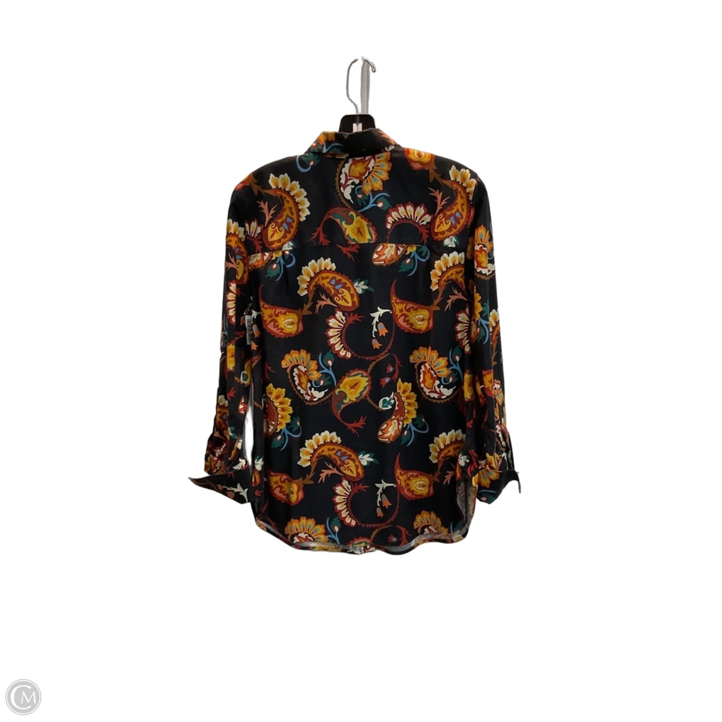 Blouse Long Sleeve By Chicos In Paisley Print, Size: M