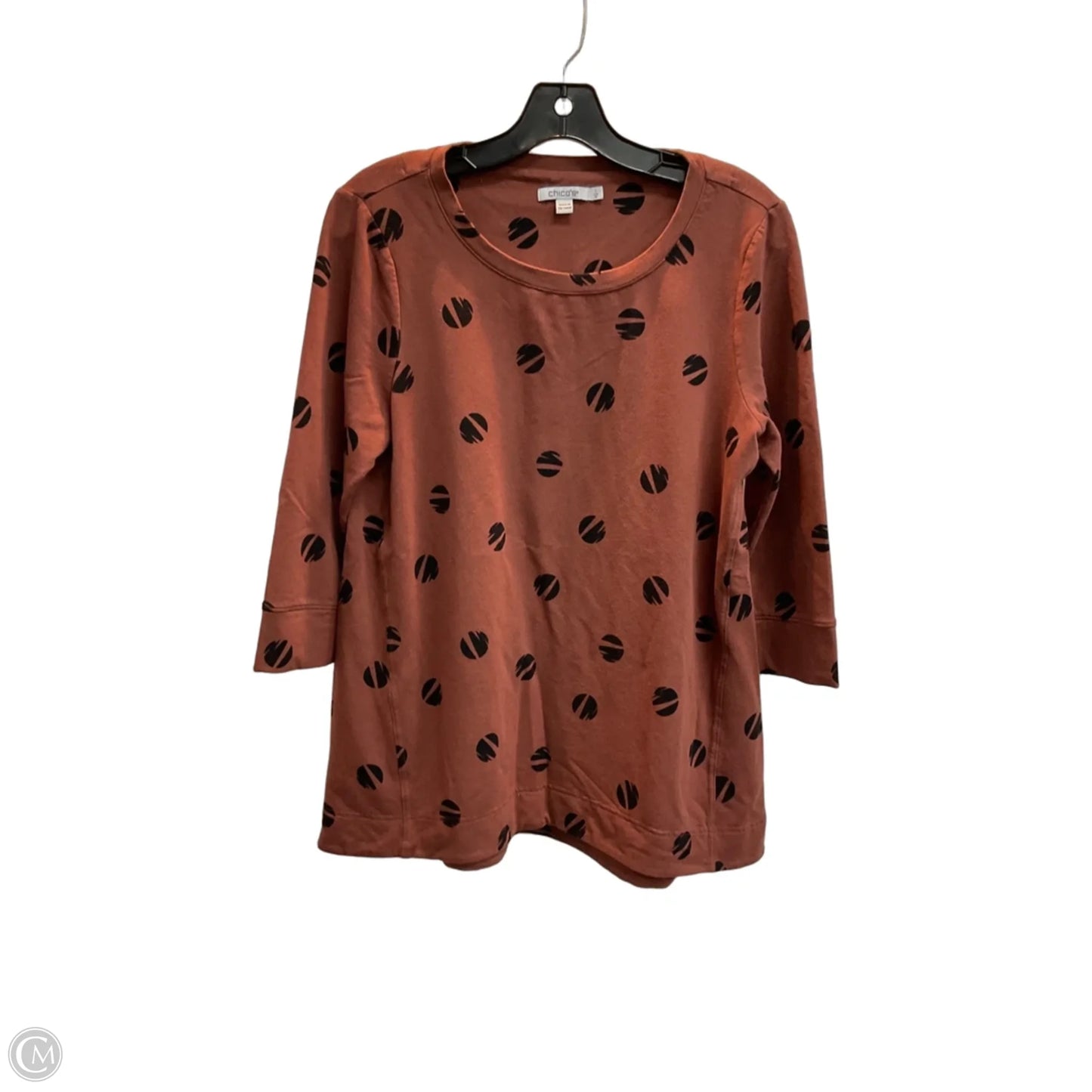 Top 3/4 Sleeve By Chicos In Brown, Size: M
