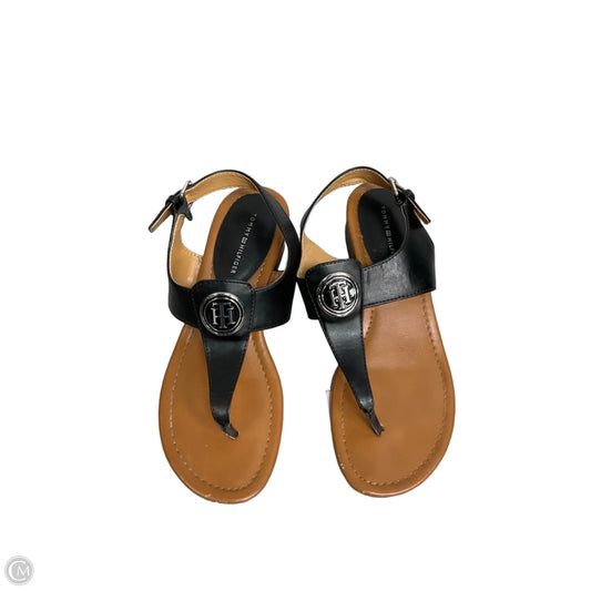 Sandals Flip Flops By Tommy Hilfiger In Black, Size: 7