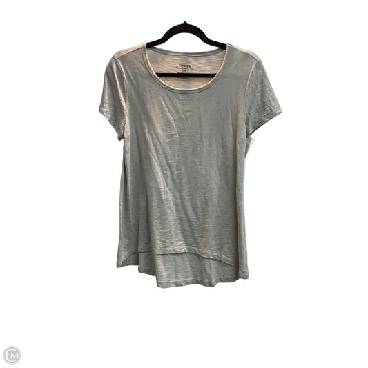 Top Short Sleeve Basic By Chicos In Silver, Size: S