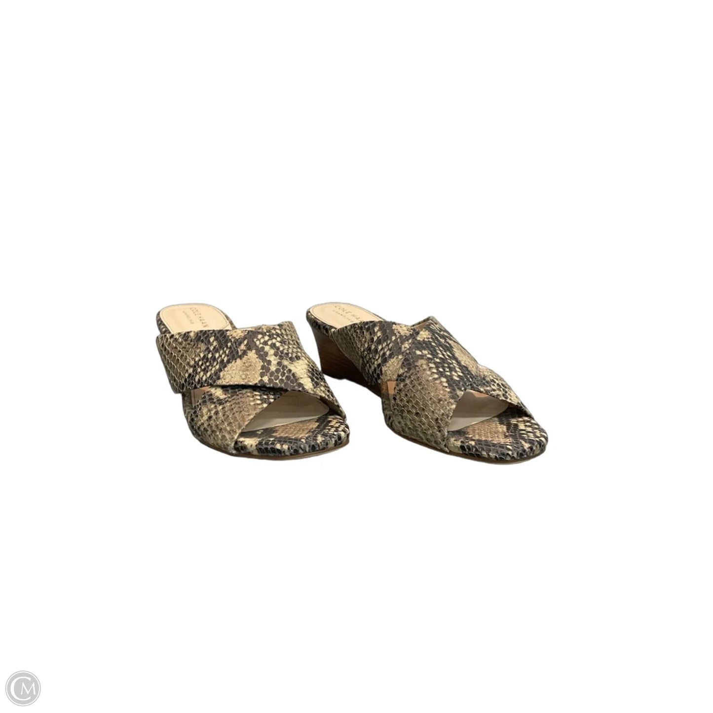 Sandals Heels Wedge By Cole-haan In Animal Print, Size: 6