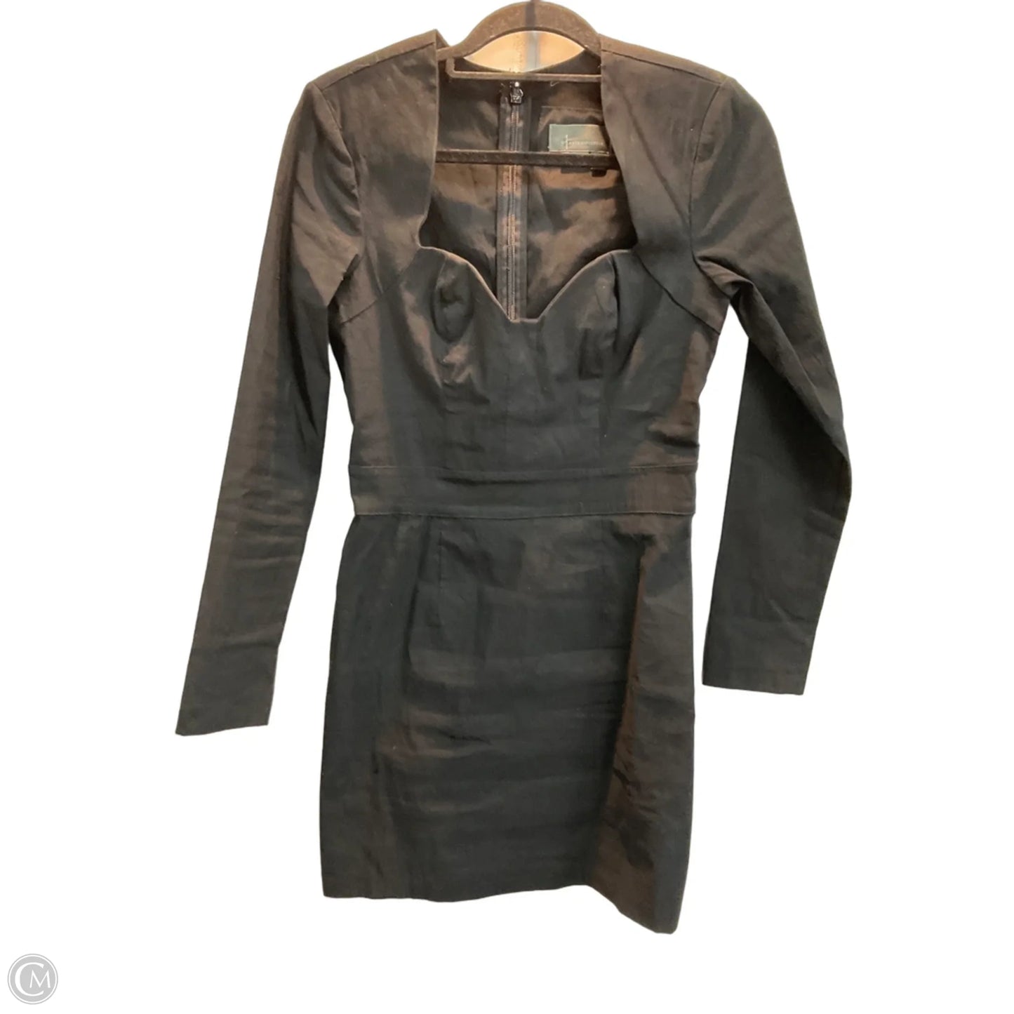 Dress Casual Midi By Anthropologie In Black, Size: 4