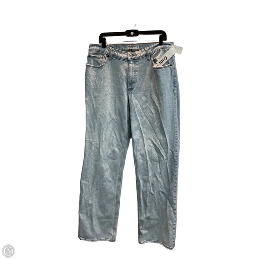 Jeans Straight By Abercrombie And Fitch In Blue, Size: 12 Extra Long