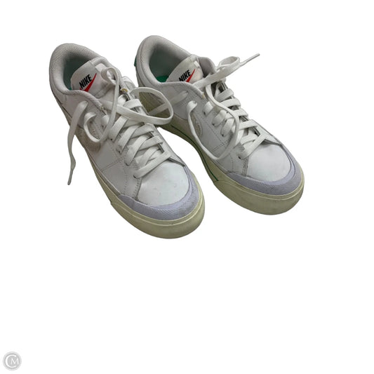 Shoes Athletic By Nike In White, Size: 8