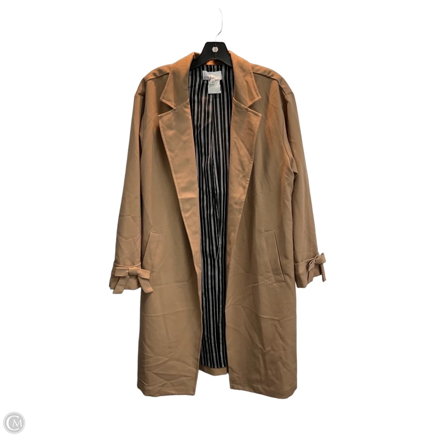 Coat Trench Coat By Dr2 In Tan, Size: M
