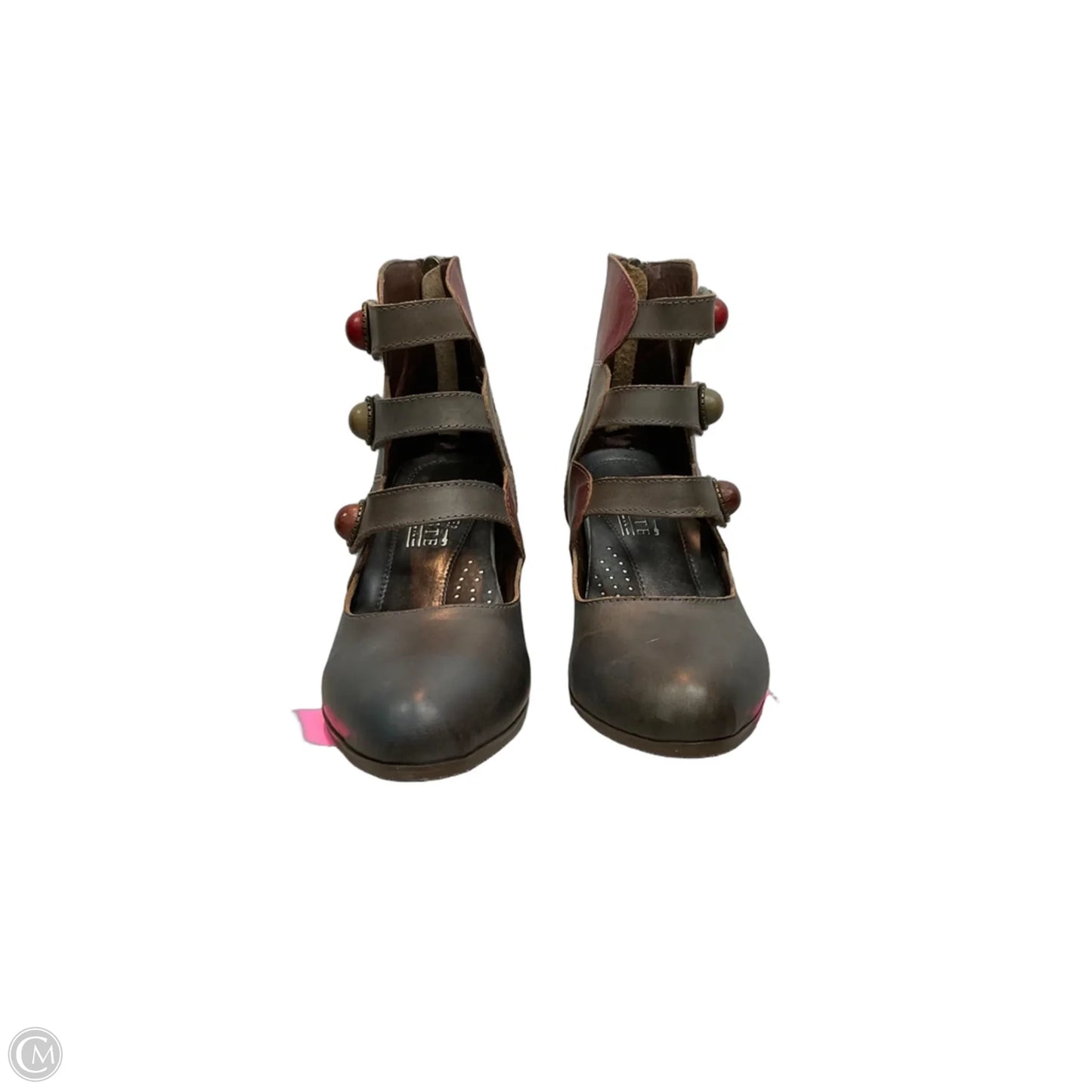 Shoes Heels Block By Spring Step In Red & Tan, Size: 6.5