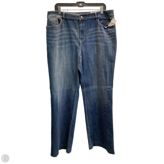 Jeans Wide Leg By Chicos In Blue, Size: Xl
