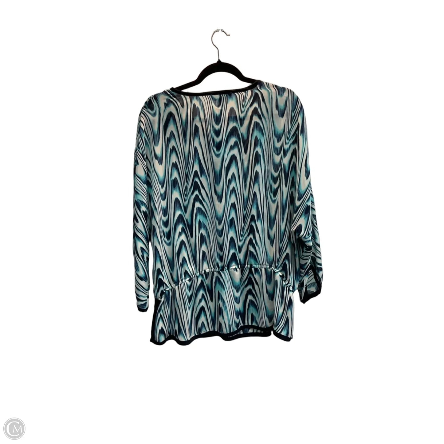 Blouse Long Sleeve By Michael By Michael Kors In Aqua, Size: Xl