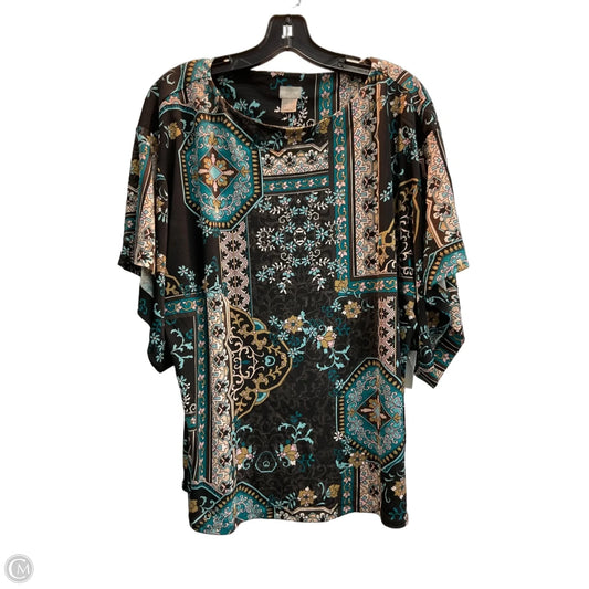 Top Short Sleeve By Chicos In Teal, Size: Xl