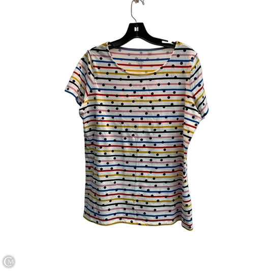 Top Short Sleeve By Boden In Striped Pattern, Size: 14