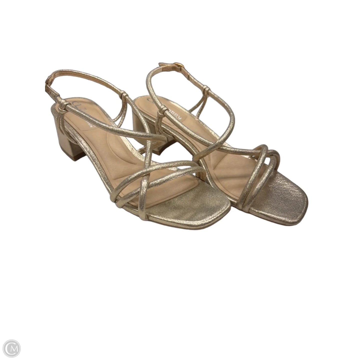 Sandals Heels Block By Chinese Laundry In Rose Gold, Size: 8