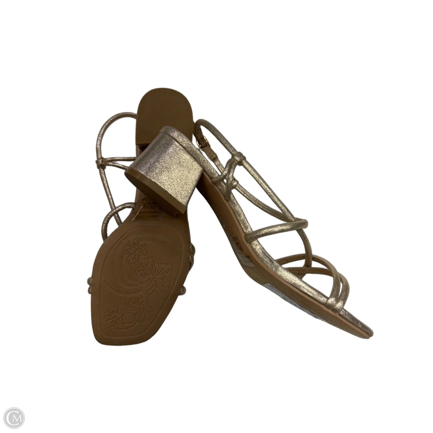 Sandals Heels Block By Chinese Laundry In Rose Gold, Size: 8
