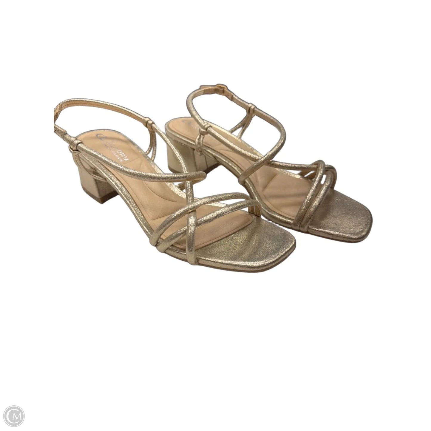 Sandals Heels Block By Chinese Laundry In Rose Gold, Size: 7.5