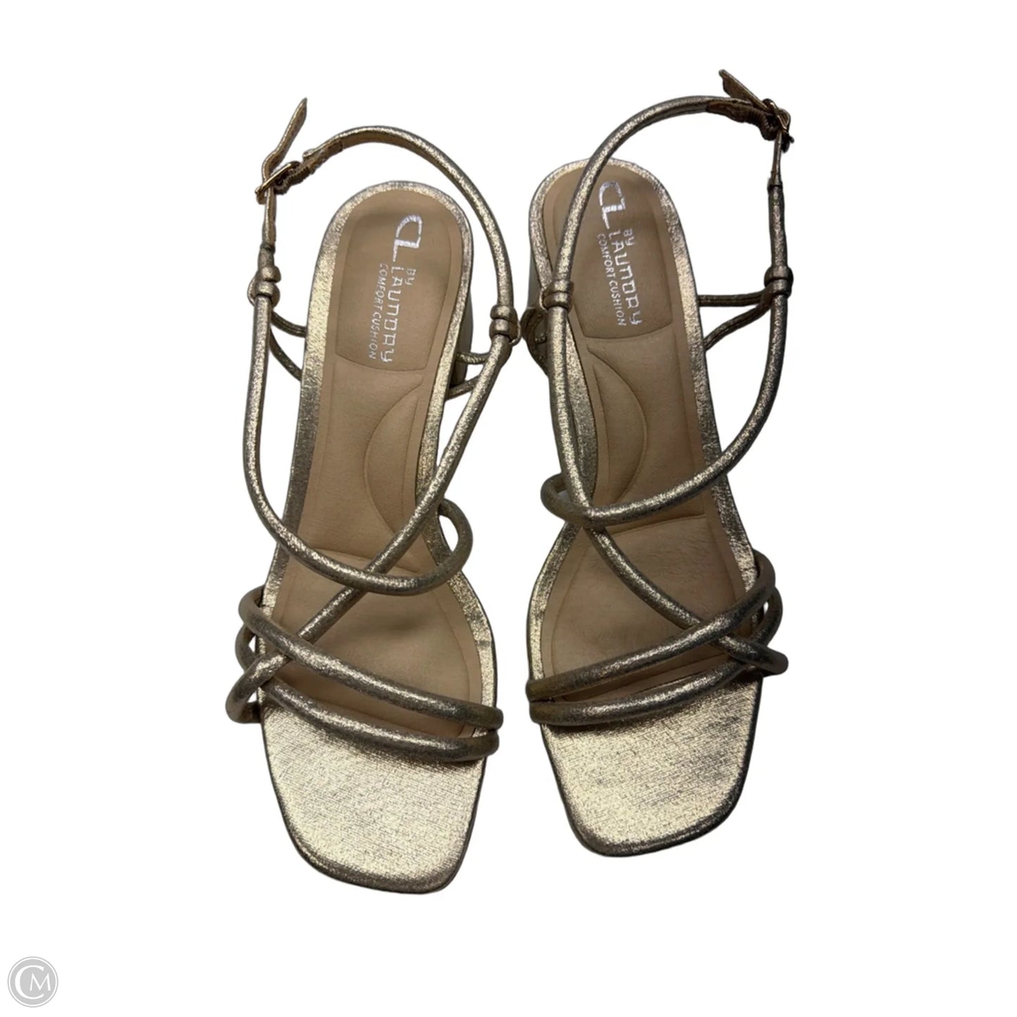 Sandals Heels Block By Chinese Laundry In Rose Gold, Size: 6.5