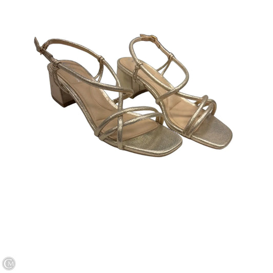 Sandals Heels Block By Chinese Laundry In Rose Gold, Size: 7.5