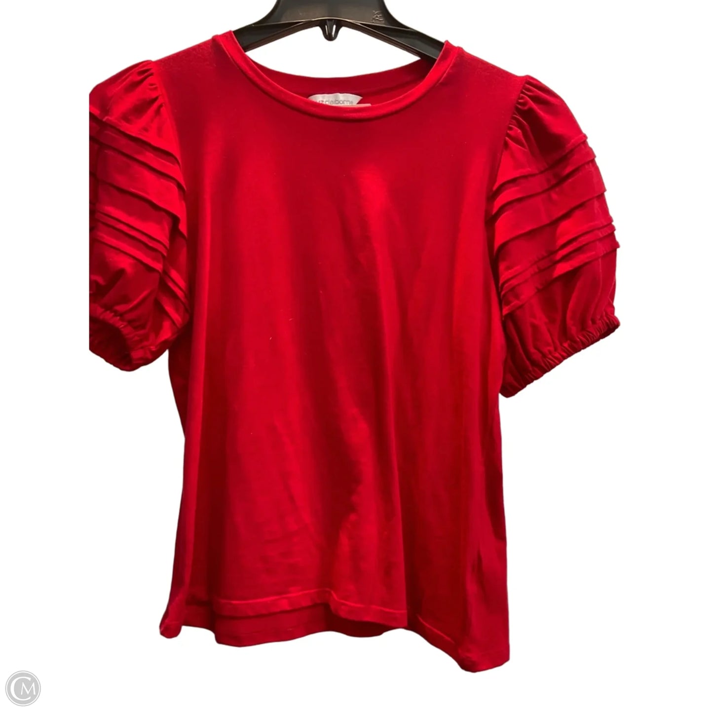 Top Short Sleeve By Liz Claiborne In Red, Size: S