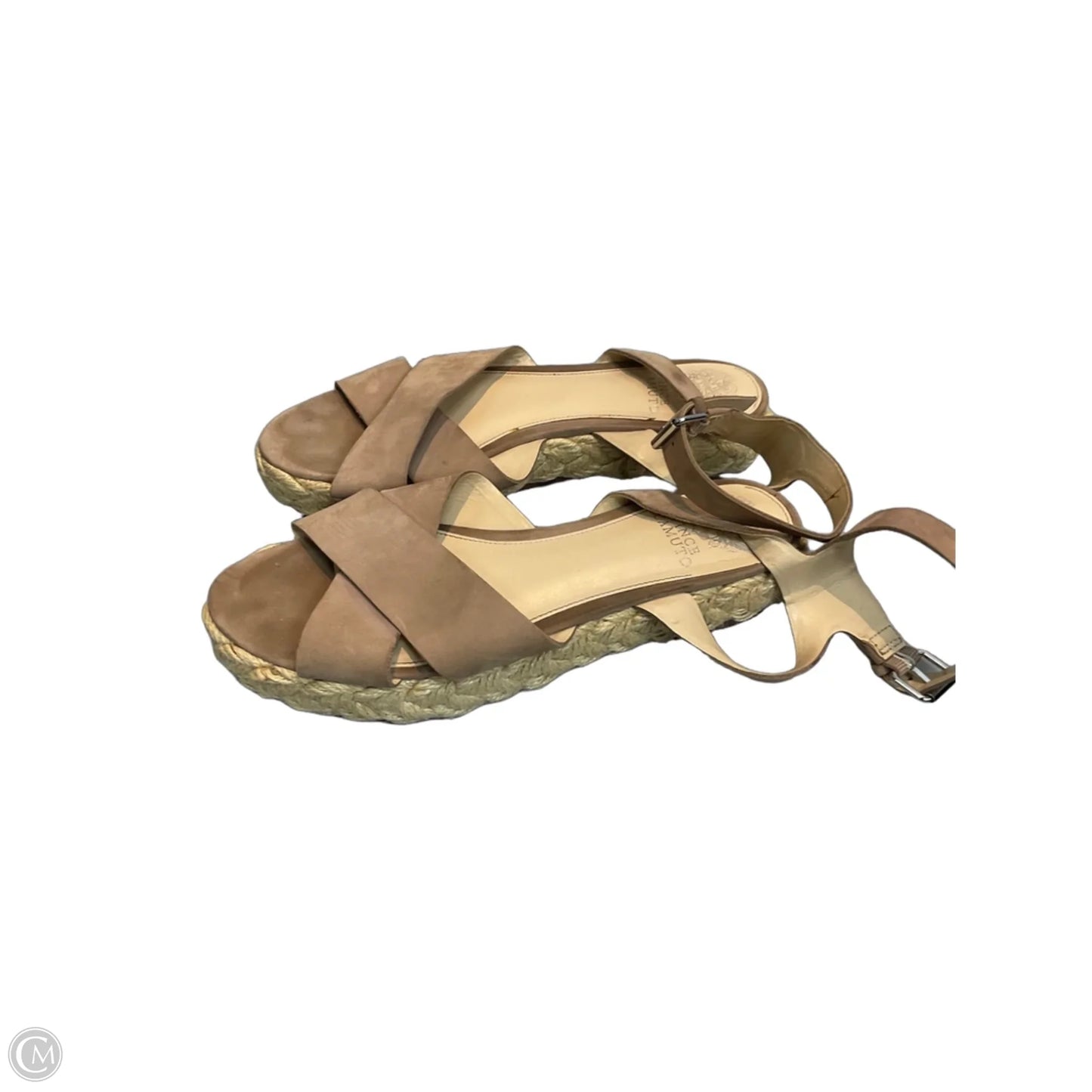 Sandals Heels Platform By Vince Camuto In Tan, Size: 9.5