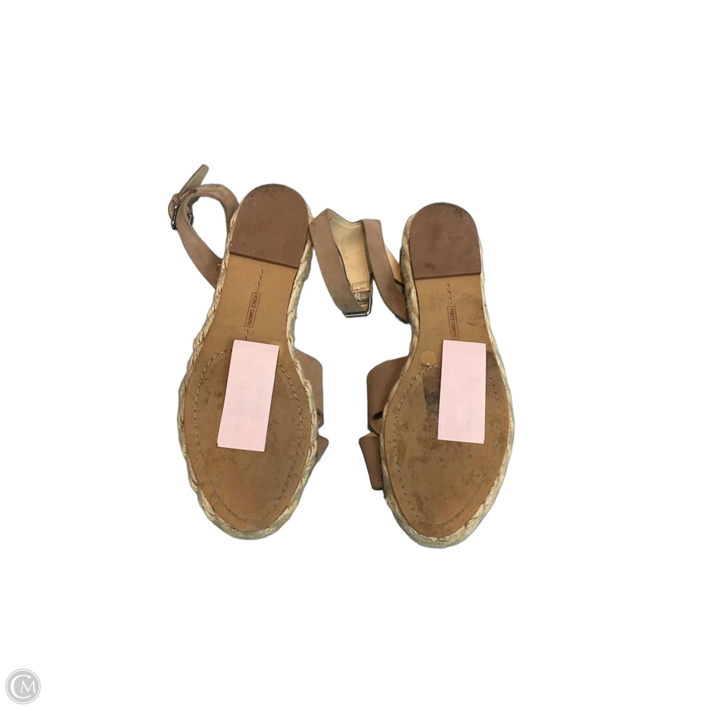Sandals Heels Platform By Vince Camuto In Tan, Size: 9.5