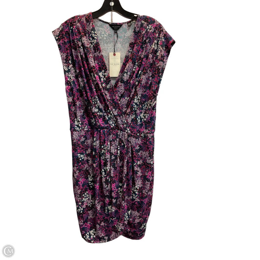 Dress Casual Midi By Ted Baker In Floral Print, Size: L
