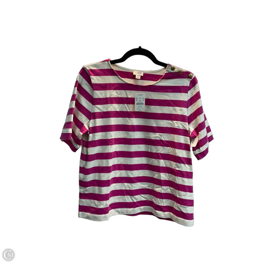 Top Short Sleeve By J. Crew In Striped Pattern, Size: M
