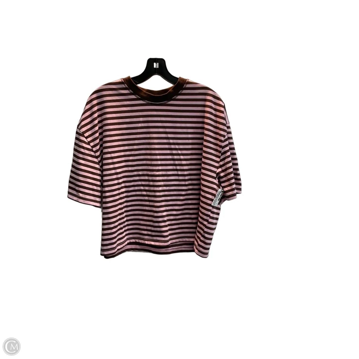 Top Short Sleeve Basic By Clothes Mentor In Striped Pattern, Size: S