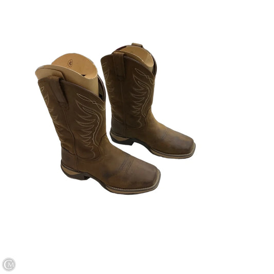 Boots Knee Flats By Ariat In Brown, Size: 7