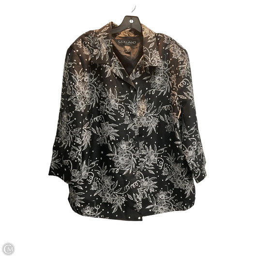 Jacket Shirt By Silkland In Black, Size: 2x