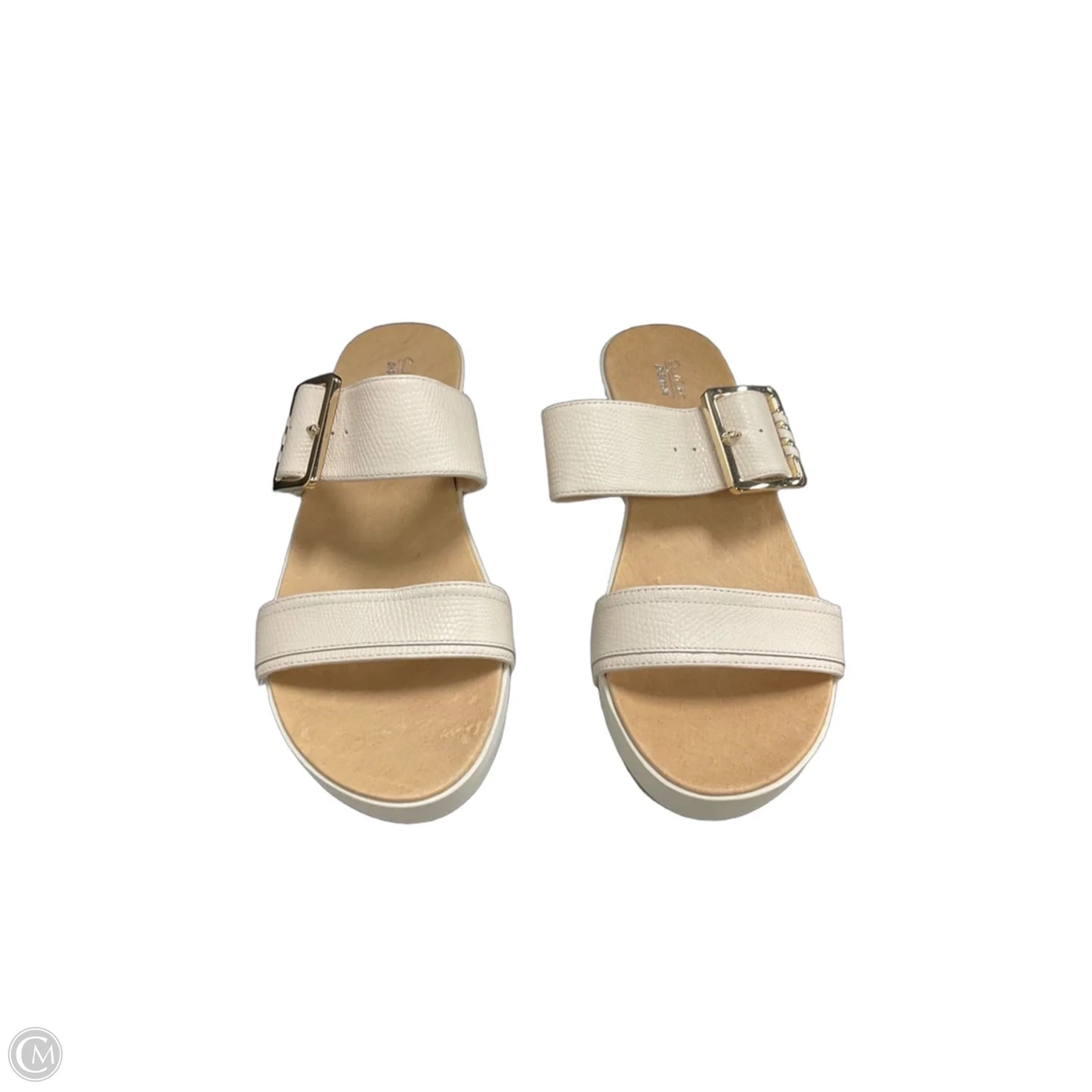 Sandals Heels Platform By Dr Scholls In Cream, Size: 10