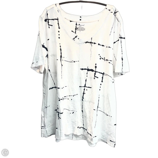 Top Short Sleeve Basic By West Bound In White, Size: 1x