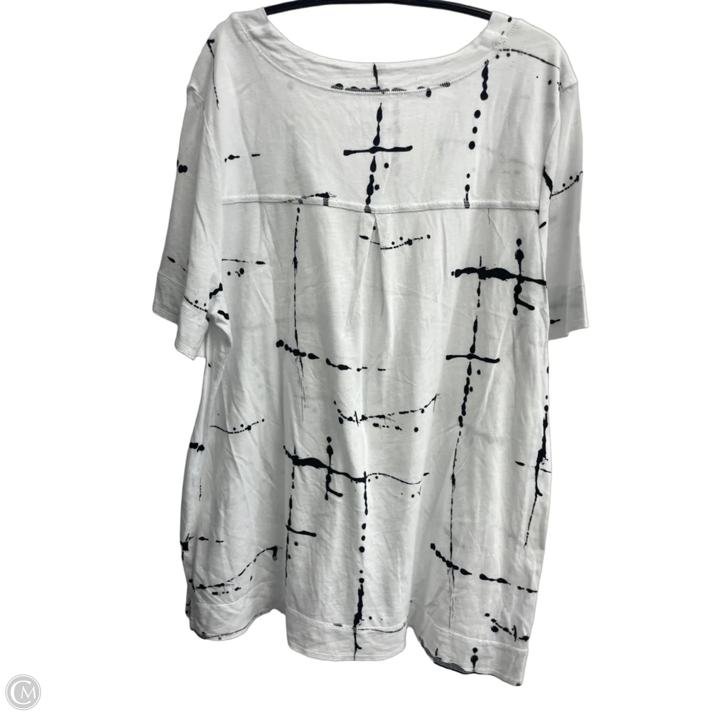 Top Short Sleeve Basic By West Bound In White, Size: 1x