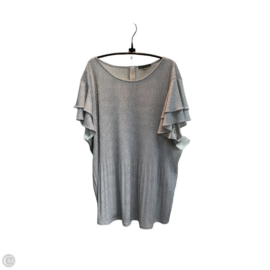 Blouse Short Sleeve By Adrianna Papell In Polkadot Pattern, Size: 1x
