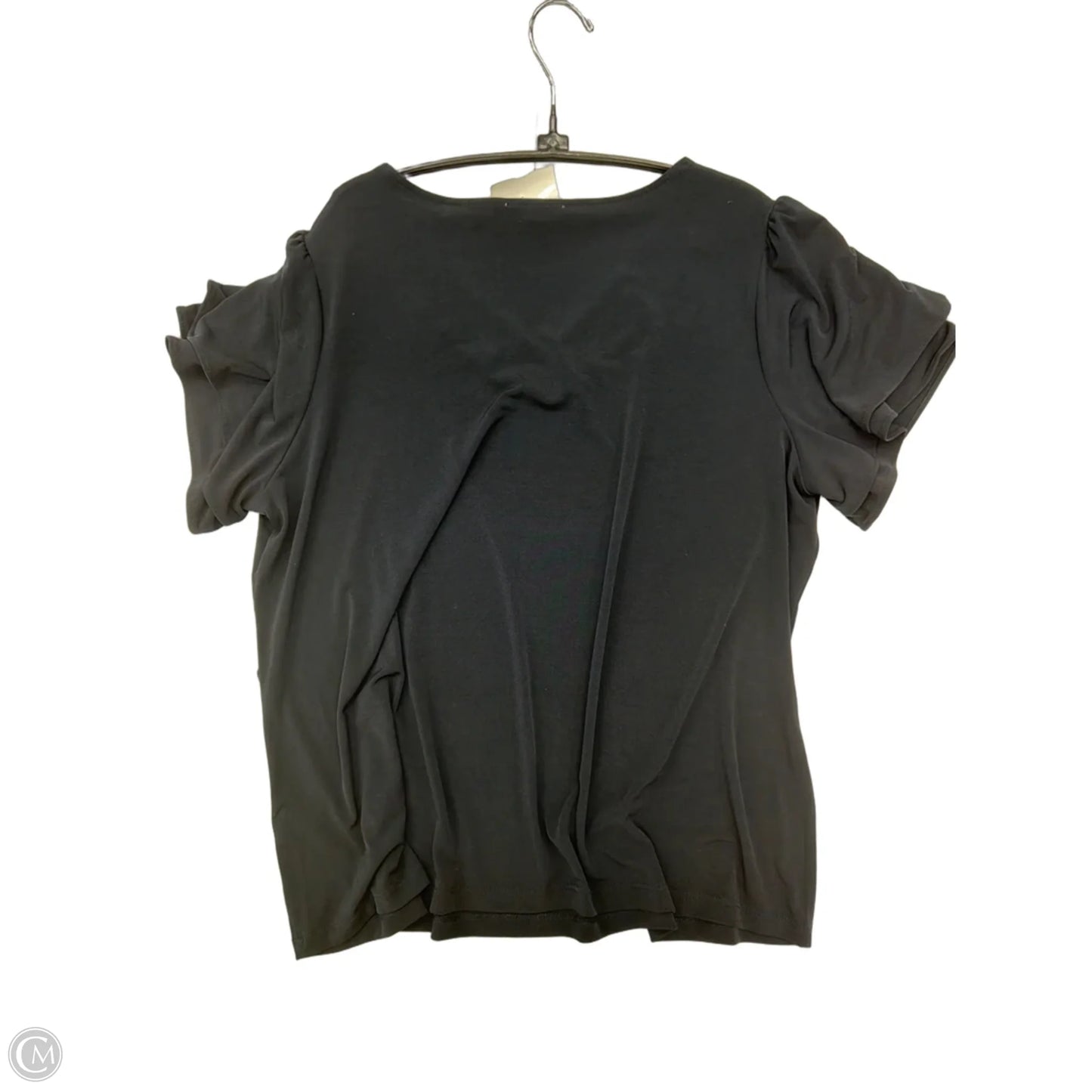 Top Short Sleeve By Calvin Klein In Black, Size: 1x