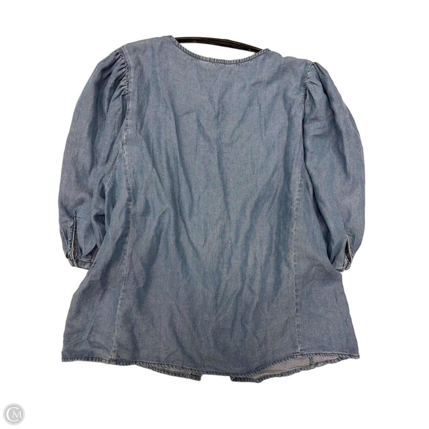 Blouse 3/4 Sleeve By Velvet Heart In Blue, Size: Xl
