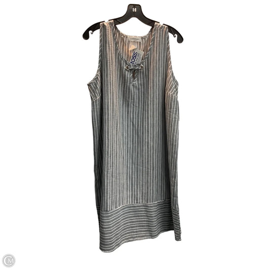Dress Casual Midi By Espresso In Striped Pattern, Size: 1x