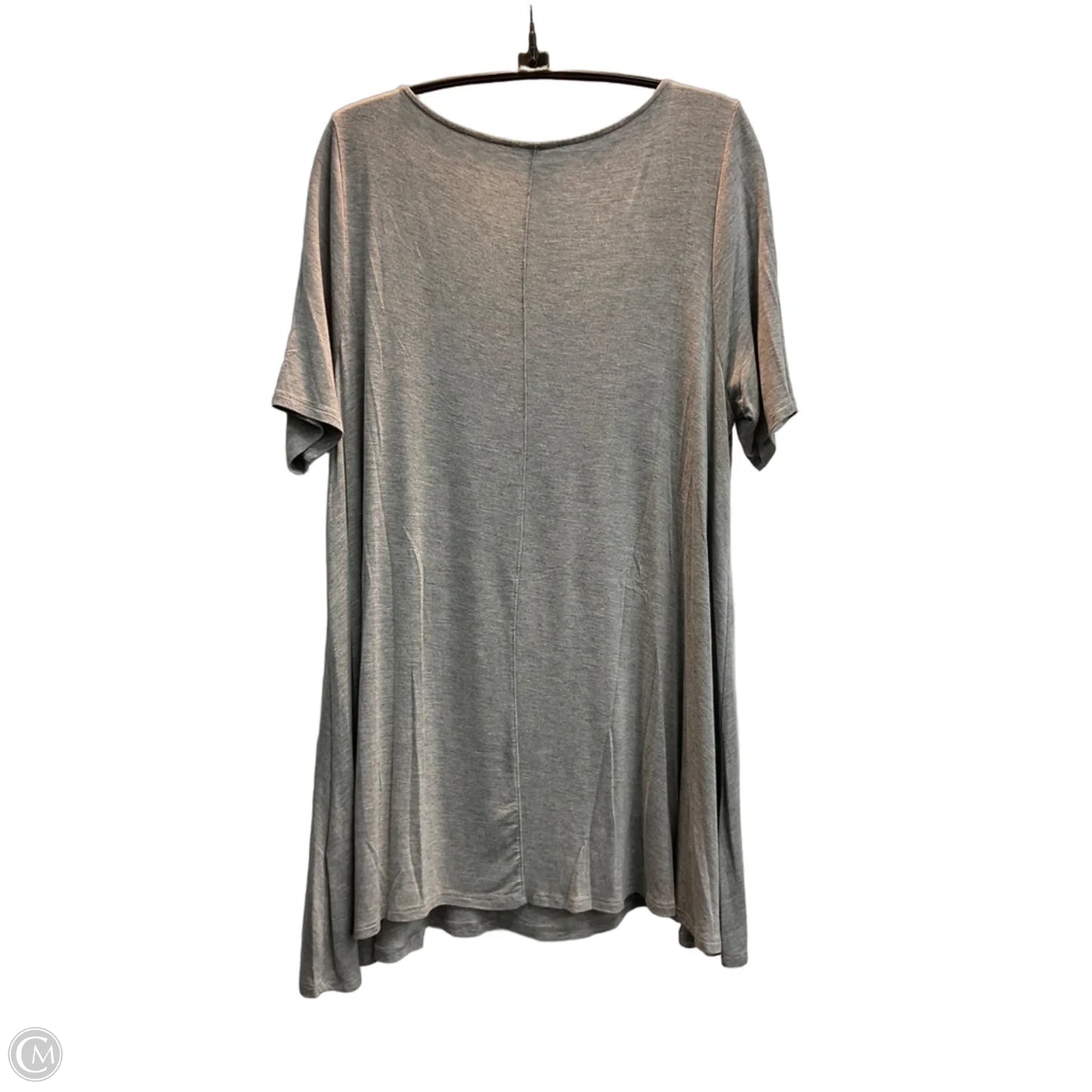 Top Short Sleeve Basic By Tahari In Grey, Size: M
