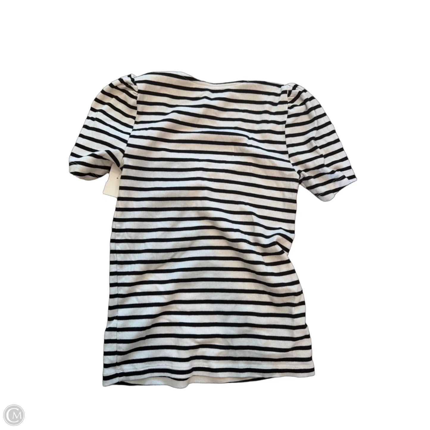 Top Short Sleeve Basic By Loft In Striped Pattern, Size: M