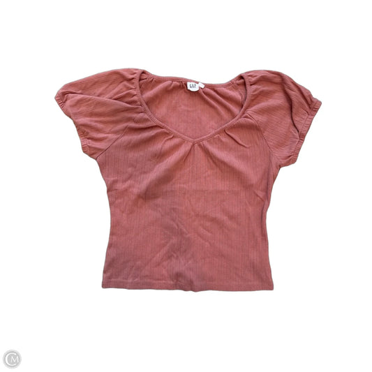 Top Short Sleeve Basic By Gap In Peach, Size: M