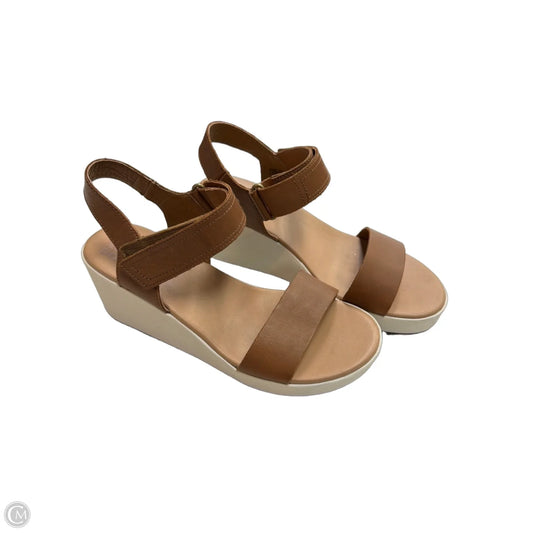 Sandals Heels Wedge By Sorel In Tan, Size: 9