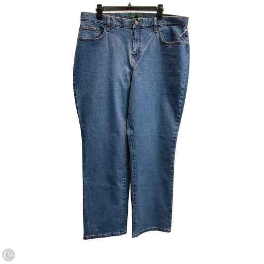 Jeans Wide Leg By Lauren By Ralph Lauren In Blue, Size: 16