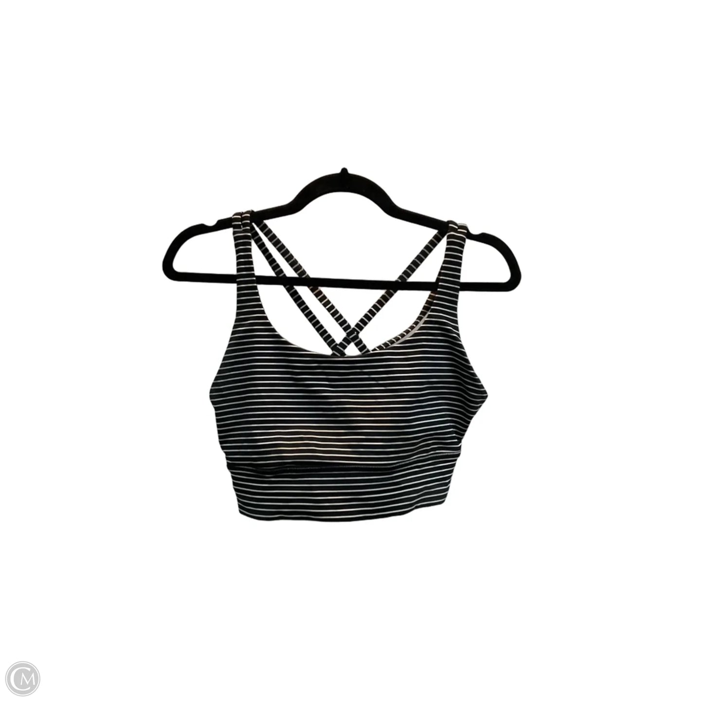 Athletic Bra By Lululemon In Striped Pattern, Size: M