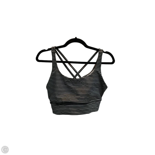 Athletic Bra By Lululemon In Striped Pattern, Size: M