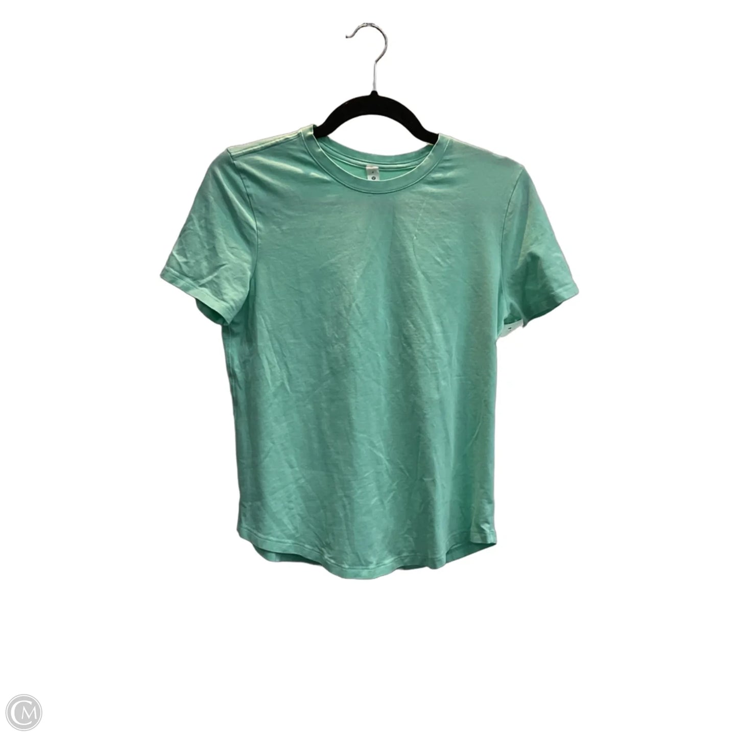 Athletic Top Short Sleeve By Lululemon In Aqua, Size: 4