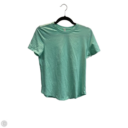 Athletic Top Short Sleeve By Lululemon In Aqua, Size: 4