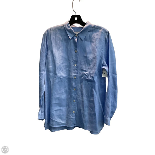 Blouse Long Sleeve By J. Jill In Blue, Size: S